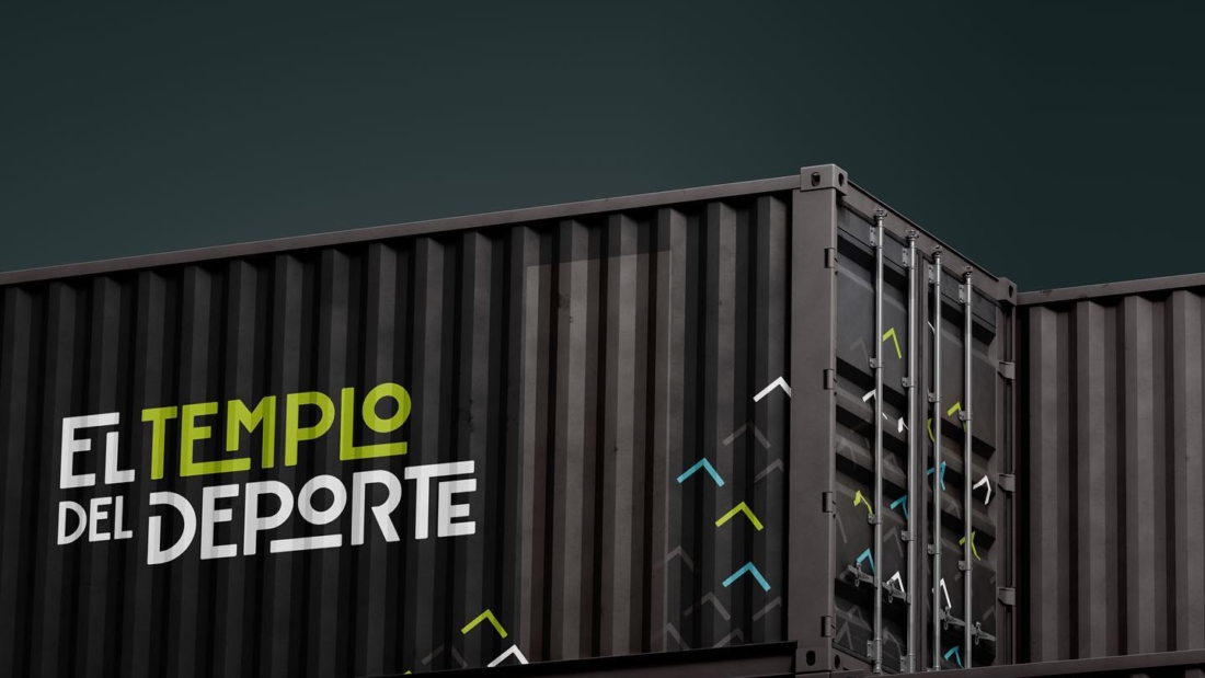 Container de El Templo del Deporte color negro